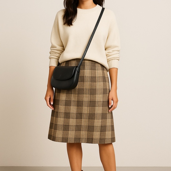 Pendleton Vintage 💯 Virgin Wool Plaid Skirt - Picture 1 of 5